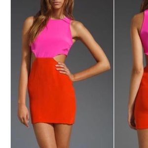 Revolve naven pink and orange mini dress